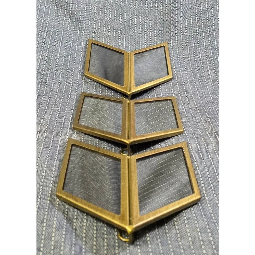 Urban Outfitters Wall Mirror Decor Brass Chevron Set of 3